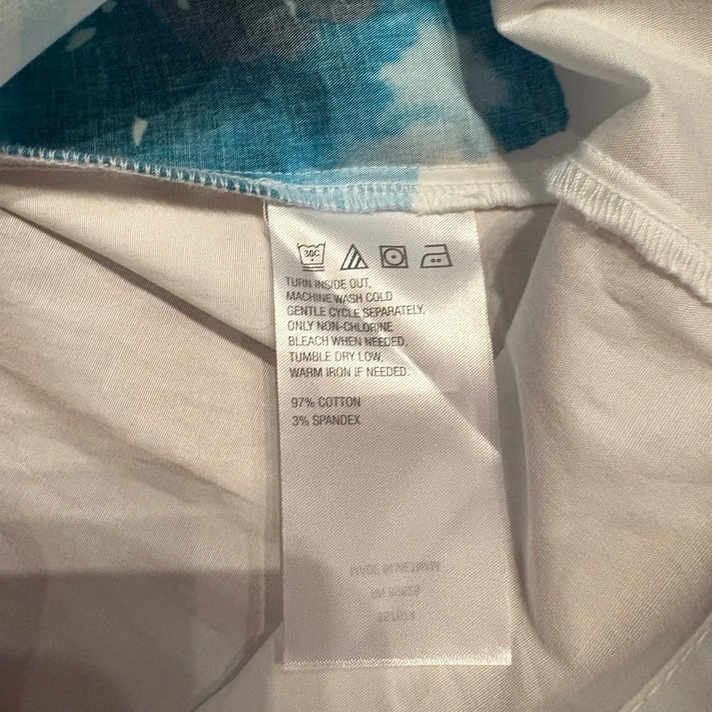 C. Wonder by Christian Siriano XL Striped Floral Puff Sleeve Dress - Picture 8 of 9